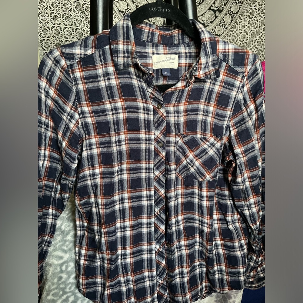 flannel multicolor button up